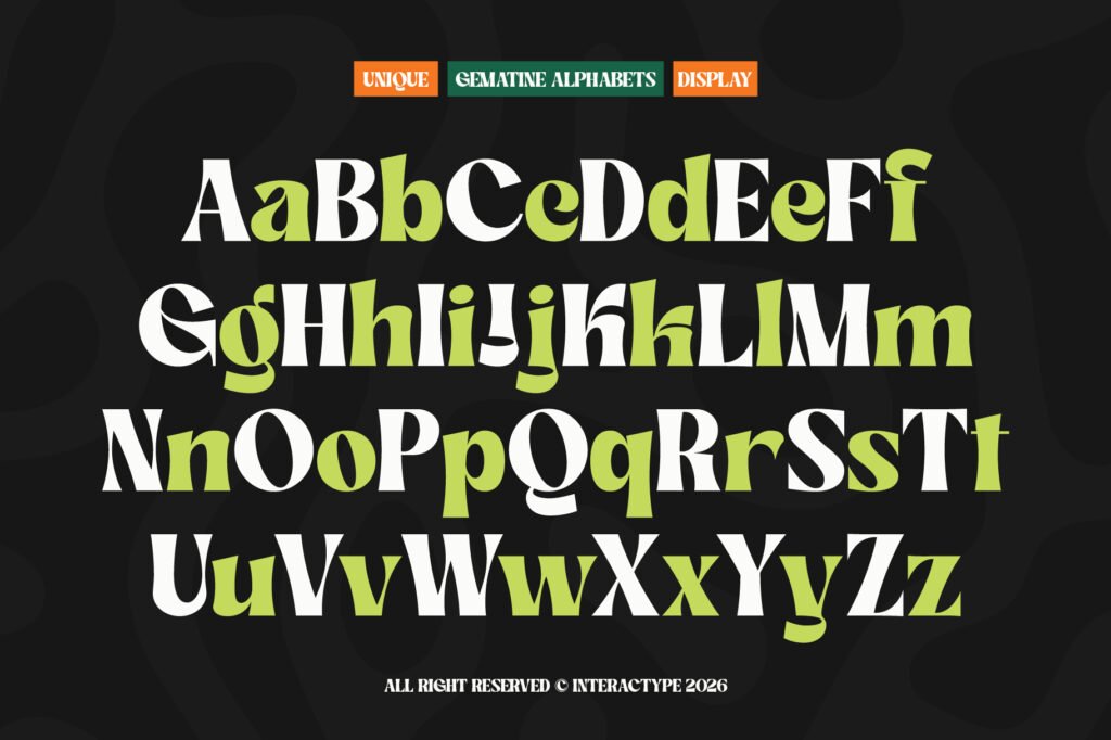 Gema Tine - Bold Serif Display Font