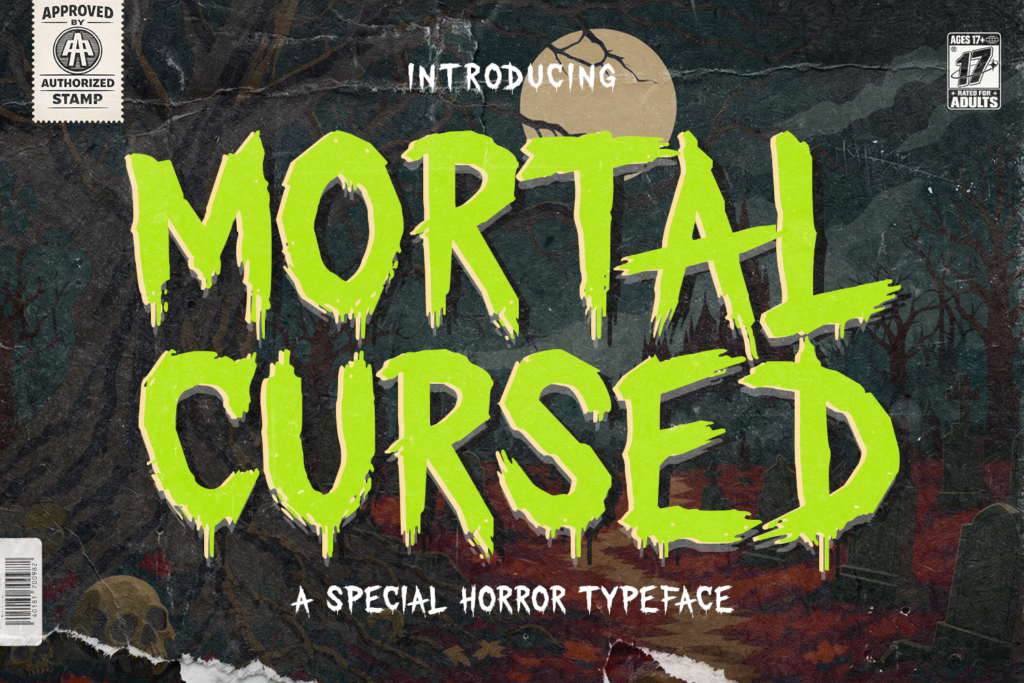Mortal Cursed - Horror Display Font